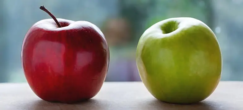 How apples look to us