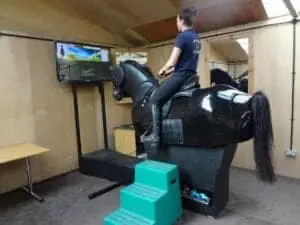 Some stables have a mechanical horse you can learn to ride on