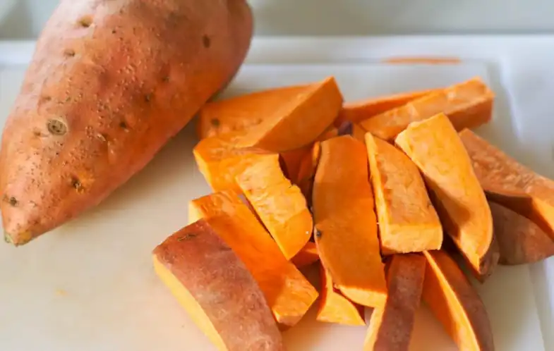 When feeding sweet potatoes to horses its better to cut them into slices or cubes
