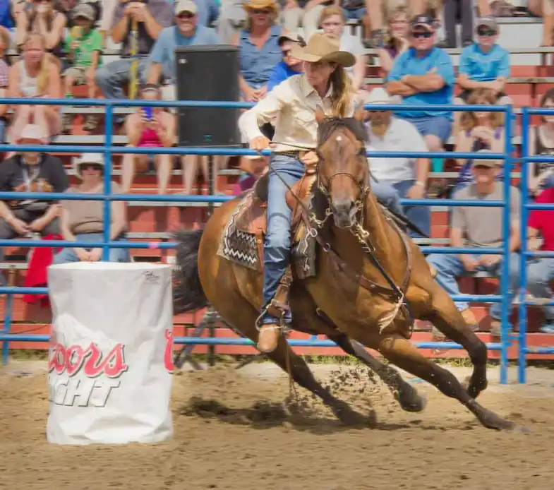 Barrel racing is one of the most dangerous horse riding discipline