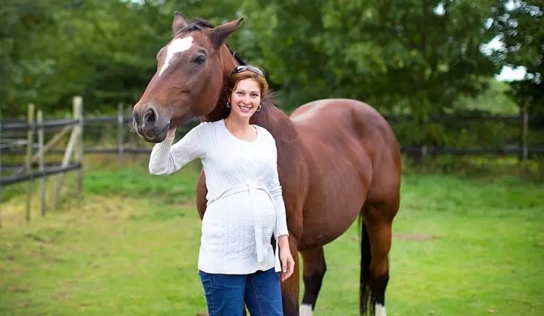 There's no reason why you can't continue to ride while you're pregnant 