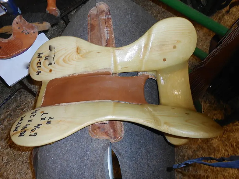 Horse riding saddles are traditionally made with a tree