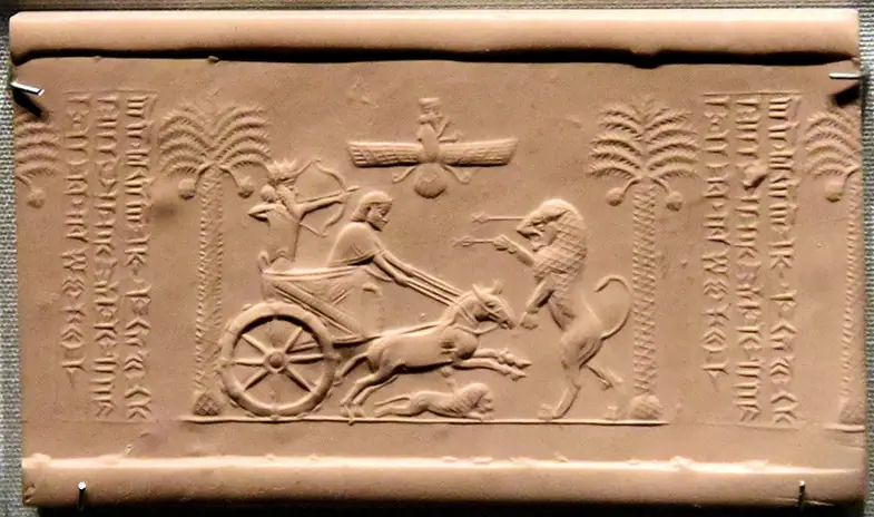 King Darius of Persia's royal seal depicts Akhal Tekes pulling a chariot