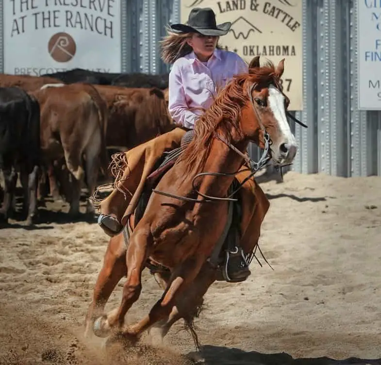 Barrel racers don't lean in as the horse turns